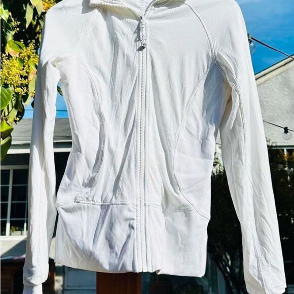 Lululemon White  Zip-Up Hoodie Jacket Reversible - Picture 7 of 8